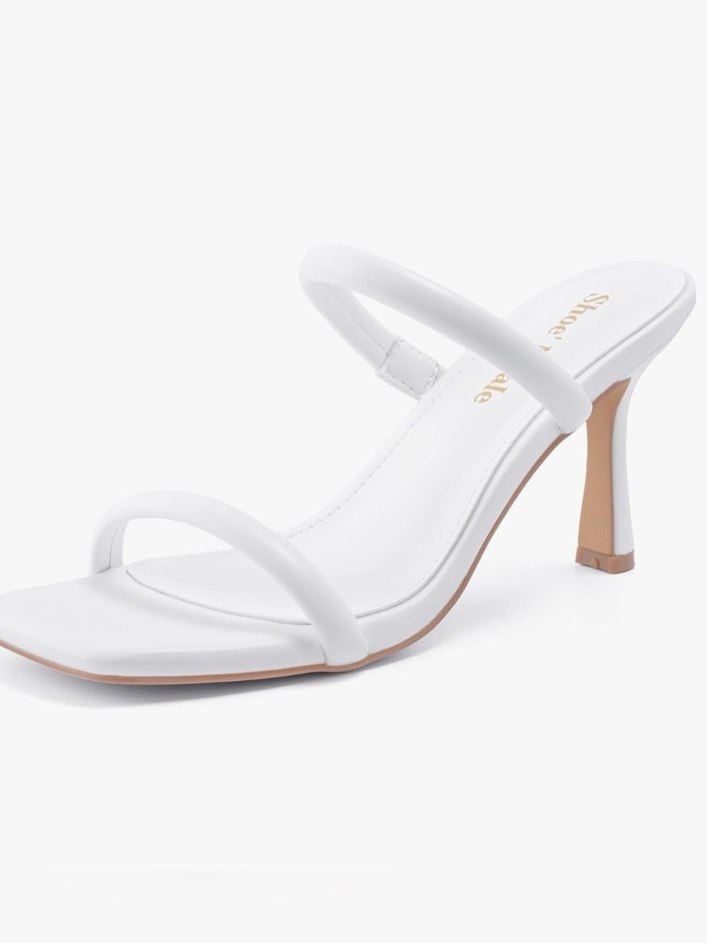 NEW SHOE N TALE WOMENS WHITE TWO STRAP SANDALS- SIZE 7.5